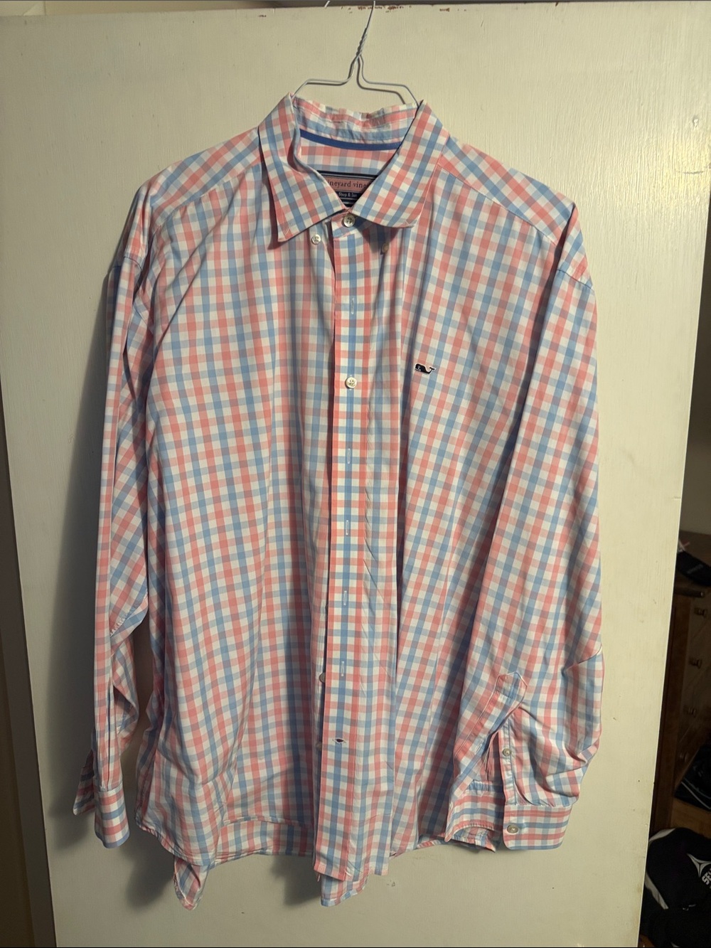Vineyard Vines Pink and Blue Check Button-Down Shirt